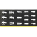 BANDEJA TCS C/ JGO. DE BOCAS DE LLAVE DE VASO 1/2" TCS 50A/17