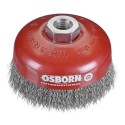 CEPILLO TAZA INOX DE ALAMBRE ONDULADO CON TUERCA M14 Y FILAMENTO Ø 0.30 MM (100X