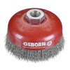 CEPILLO TAZA INOX DE ALAMBRE ONDULADO CON TUERCA M14 Y FILAMENTO Ø 0.30 MM (125X