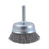 CEPILLO TAZA ACERO LATONADO CON VASTAGO DE 6 MM Y FILAMENTO DE Ø 0.30 MM (50X17