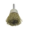 CEPILLO TAZA ACERO LATONADO CON VASTAGO DE 6 MM Y FILAMENTO DE Ø 0.30 MM (50X17