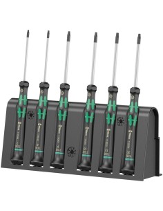JUEGO DESTORNILLADOR TORX DE ELECTRONICA CON PERFORACION 6 PIEZAS