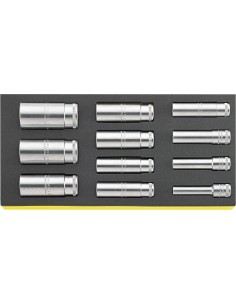 JUEGO DE BOCAS DE LLAVE DE VASO 1/2" - LARGAS - TCS 51/11