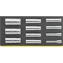JUEGO DE BOCAS DE LLAVE DE VASO 1/2" - LARGAS - TCS 51/11