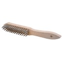 CEPILLO MANUAL CON 3 HILERAS DE ACERO LATONADO Y CUERPO DE MADERA TIPO SOLDADOR