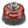 CEPILLO TAZA LATON DE ALAMBRE ONDULADO CON TUERCA M14 Y FILAMENTO Ø 0.30 MM (60X