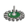 CEPILLO CIRCULAR ACERO DE ALAMBRE TRENZADO CON VASTAGO DE 6 MM Y FILAMENTO DE Ø