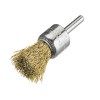 CEPILLO PINCEL DE ACERO LATONADO CON VASTAGO DE 6 MM FILAMENTO Ø 0.30 MM (30X35)