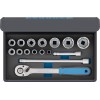 JUEGO VASO LLAVE DE VASO TC 19-MU-10 EN BOLSA TEXTIL PERFIL C 1/2 PULGADAS