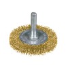CEPILLO CIRCULAR ACERO LATONADO ONDULADO CON VASTAGO DE 6 MM Y FILAMENTO DE Ø 0.