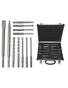 MALETIN BROCAS-PUNTERO-CINCELE SDS-PLUS 11 PZAS
