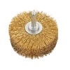 CEPILLO CIRCULAR ACERO LATONADO DE ALAMBRE ONDULADO CON VASTAGO DE 8 MM Y FILAME