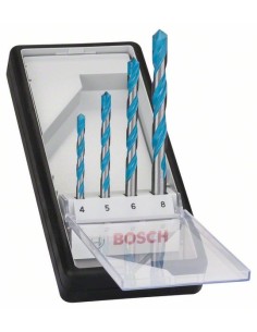 JUEGO BROCAS 4-5-6-8MM MULTICONSTRUCTION CYL-18