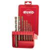 JUEGO DE BROCAS DE PERCUSION PUNTA METAL DURO, 7 PCS.