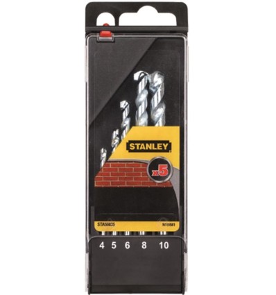 BROCA PIEDRA 4-5-6-8-10MM STANLEY 5 PZ