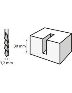 DREMEL 561 BROCA CORTE ESPIRAL 3.2 MM 26150561JA