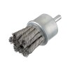 CEPILLO PINCEL ALAMBRE TRENZADO DE ACERO CON VASTAGO DE 6 MM FILAMENTO Ø 0.15 MM