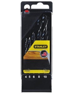 BROCA MAD 4-5-6-8-10MM PUNTA CENTRADORA STANLEY 5 PZ