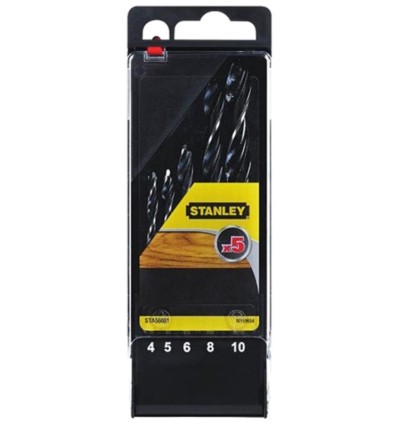 BROCA MAD 4-5-6-8-10MM PUNTA CENTRADORA STANLEY 5 PZ