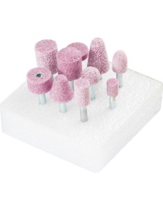 Juego muelas abrasivas corindón puro vástago