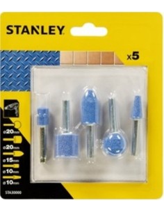 MUELA HTA.ELEC ABR EJE 3MM VARIADAS STANLEY 4 PZ