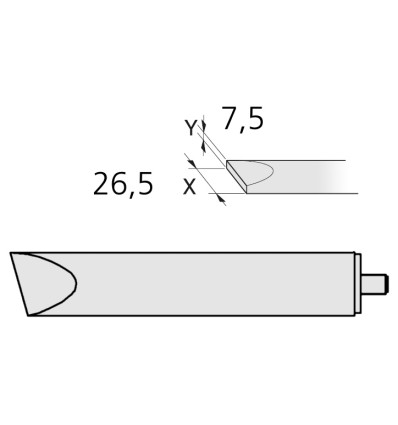 PUNTA 26,5X7,5MM 350D (325S) LARGA DURACION