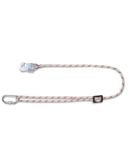 CUERDA SEG 1/2MT 14MM DIAMT REGULABLE CON MOSQUETONES STEELPRO