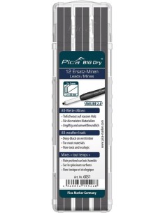 ESTUCHE DE 12 MINAS BIG-DRY ANLINE 2.0 GRAFITO/NEGRO