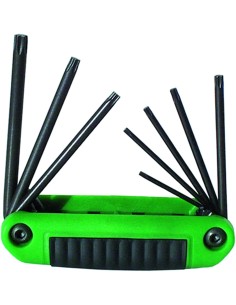 JUEGO 8 LLAVES TORX NAVAJA T8-T40