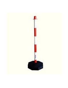 POSTE SEÑALIZACION C/BASE RO/BL 1MT PARA CADENA DE PLASTICO