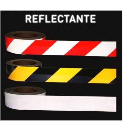 ROLLO CINTA REFLECTANTE ADHESIVA BLANCA 5CM X 46MT