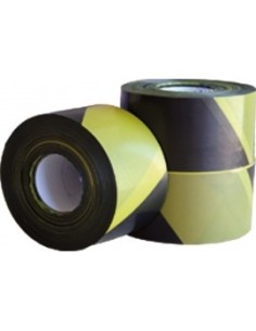 CINTA SEÑALIZACION AMARILLA-NEGRA 200MT X 100MM GALGA 400-2 CARAS