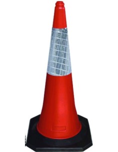 CONO SEÑALIZACION 75 CM 2 PZAS CAMISA REFLECTANTE