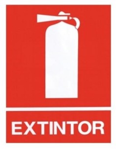 CARTEL OBRA EXTINTOR 0201 40X30 FOTOLUMINISCENTE