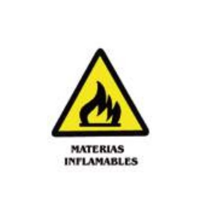 SEÑAL ADHESIVA 6X8 MATERIAS INFLAMABLES