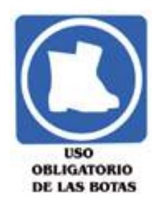 SEÑAL ADHESIVA 6X8 USO OBLIG. BOTAS