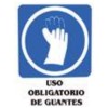 SEÑAL ADHESIVA 6X8 USO OBLIG. GUANTES