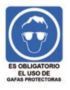 SEÑAL ADHESIVA 6X8 USO OBLIG. GAFAS
