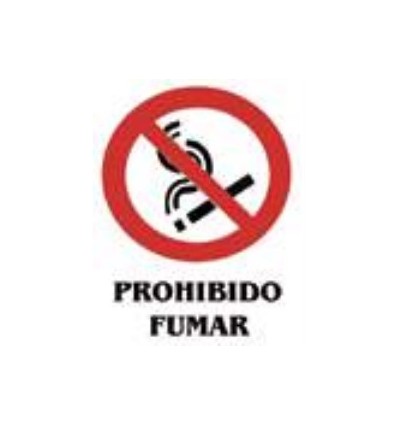 SEÑAL ADHESIVA 11X15 PROHIBIDO FUMAR