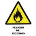 SEÑAL ADHESIVA 11X15 PELIGRO DE INCENDIO