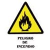 SEÑAL ADHESIVA 11X15 PELIGRO DE INCENDIO