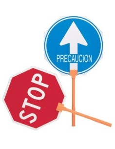 PALETA SEÑALIZACION CON MANGO STOP-PASO M/PLAST JAR