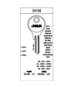LLAVE EN BRUTO J.M.A. DOM-1D