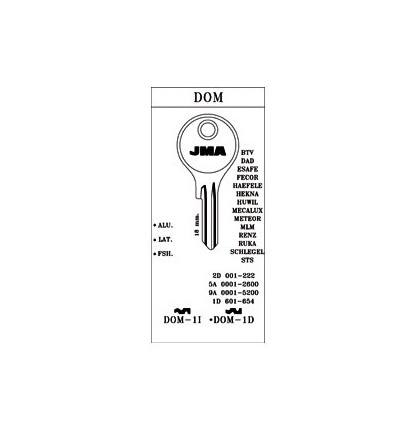 LLAVE EN BRUTO J.M.A. DOM-1D