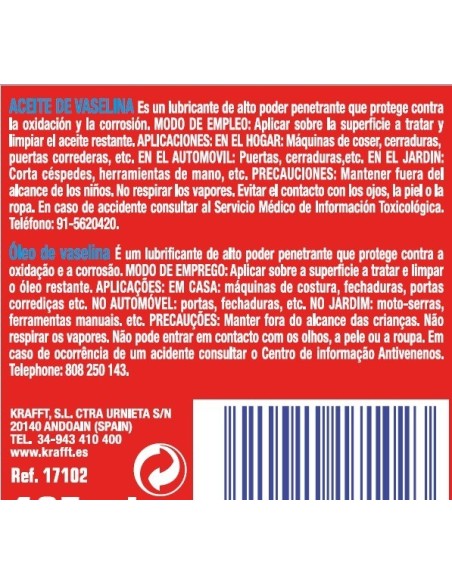 ACEITE VASELINA CORROSION KRAFFT 125 ML
