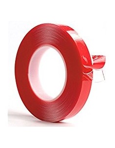 CINTA DOBLE CARA DC995 19X50 TRANSPARENTE PROTECTOR ROJO