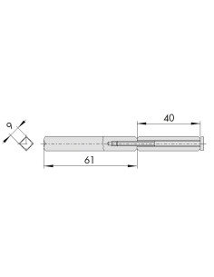 CUADRADILLO PARTIDO 40-61MM X 9MM 07083.55E.0