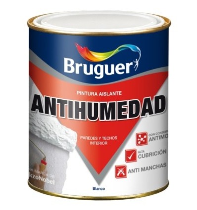 PINTURA ANTIHUMEDAD MATE 750 ML BLANCO SINTETICA BRUGUER