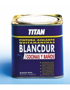 PINTURA AISL. QUITAM 750 ML BL MATE CO/BAÑ BLANCDUR TITAN