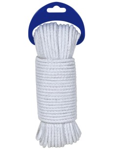 CUERDA ALGODON TRENZADA 4.5 MM 20 MT BLANCA